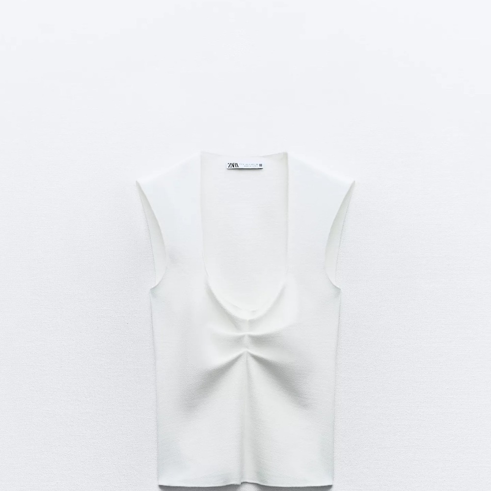 Zara Cream Sleeveless Tank Top